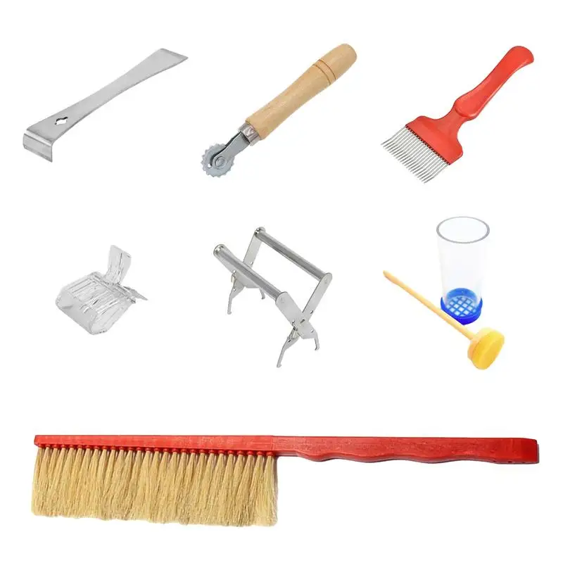 

Beekeeping Supplies 7PCS/Set Bee-Keeping Tools Bee Hive Starter Kit Spleen-Lifting Clip Scraper Bee-Scanning Needle Cutter