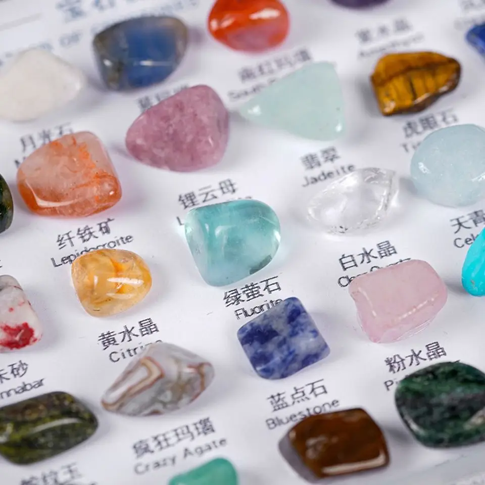 50PCS Natural Gemstone Mineral Specimens Set