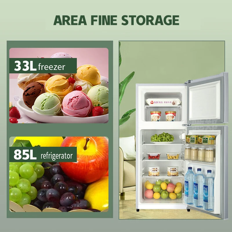 China Supplier Fridge 475*536*1136mm 2 Door Refrigerator Double Door Fridge