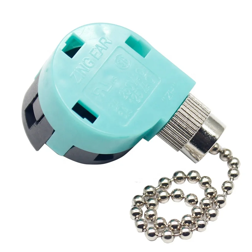 

1 Pack ZE-268S6 Silver Ceiling Fan Wall Lamp Pull Chain Light Switch