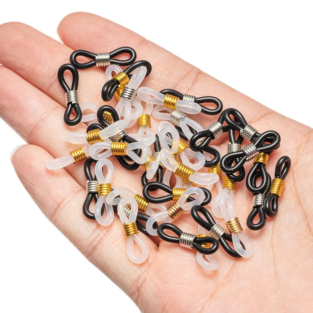 40 Pezzi Di Gommini In Silicone Per Occhiali: Fermacatena Regolabili E Antiscivolo, Adatti Per Occhiali Da Sole, Catene E Cinturini Sportivi, In Nero, Bianco E Oro