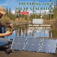 Panneau solaire pliable à 3 panneaux, chargeur solaire camouflage, panneau solaire portable pour sac à dos, panneau solaire à charge rapide, kit de panneaux solaires pour centrale électrique, énergie solaire pour la randonnée et le camping. 1