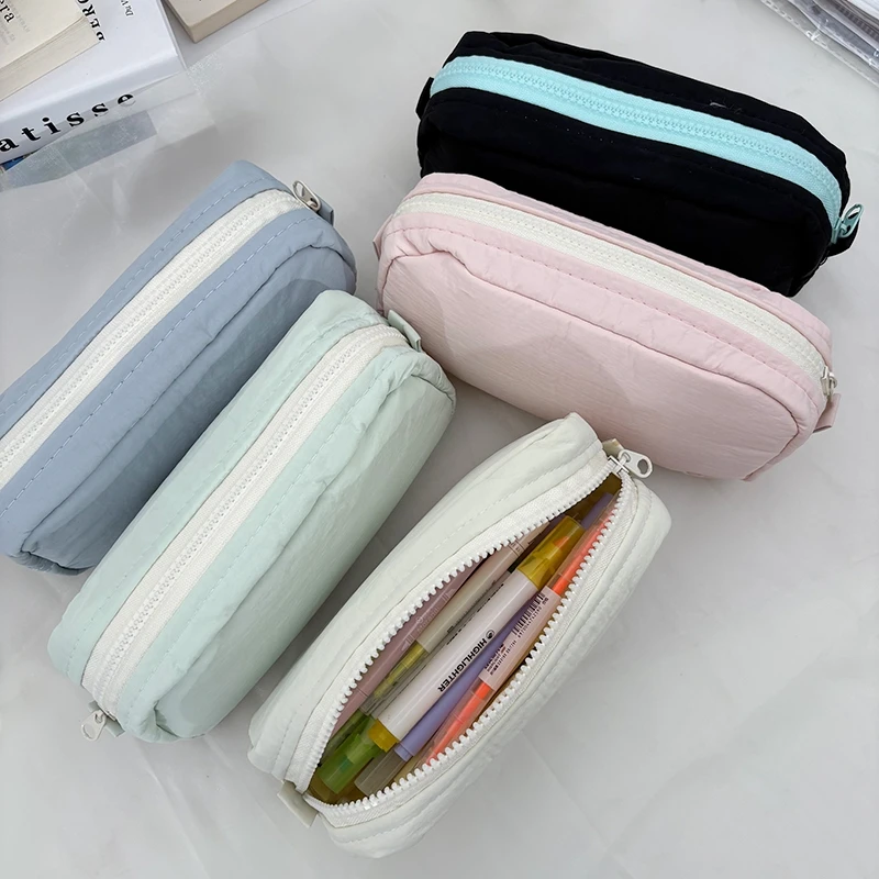 Astuccio per matite Ins, astuccio scolastico carino, astuccio portatile Kawaii, borsa per penne, custodia per penne, 필통 - immagine 2