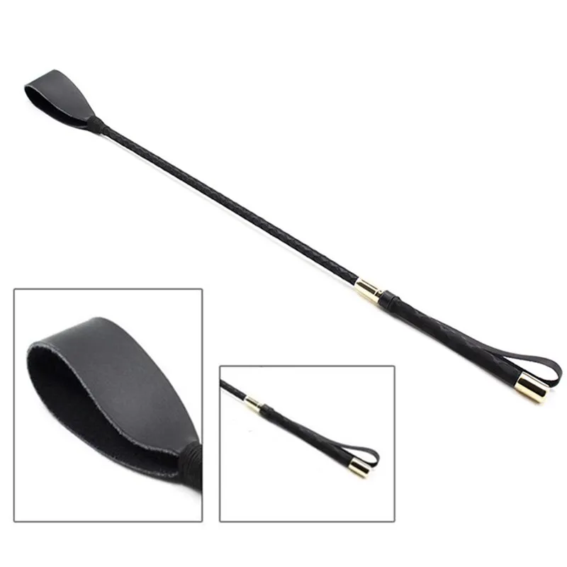 PU Leather Fetish Whip With Sword Handle Zweep Peitsche Fetish Flogger Horse Paddle Spanking Paddle Adult BDSM Slave Games