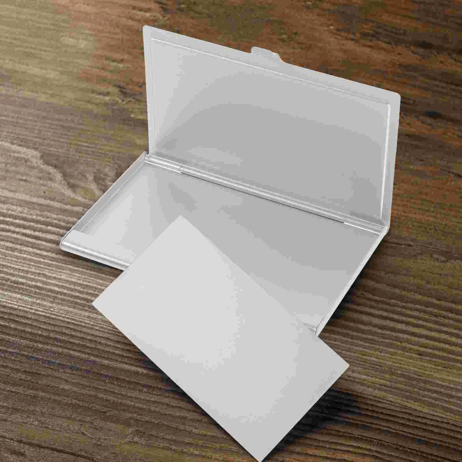 

Business Cards Thermal Transfer Aluminum Box Sublimation Holder Heat Case Storage Clip