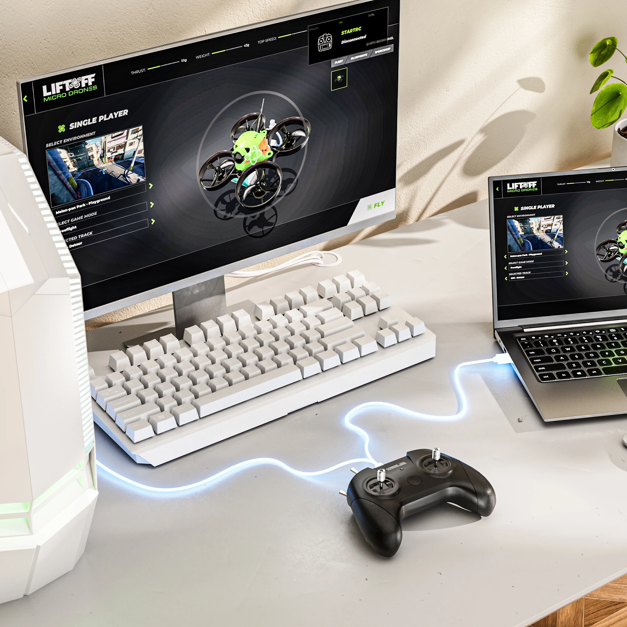 Controler Simulator Drone FPV S8 - Accelerator Ne-centrat, Compatibil PC