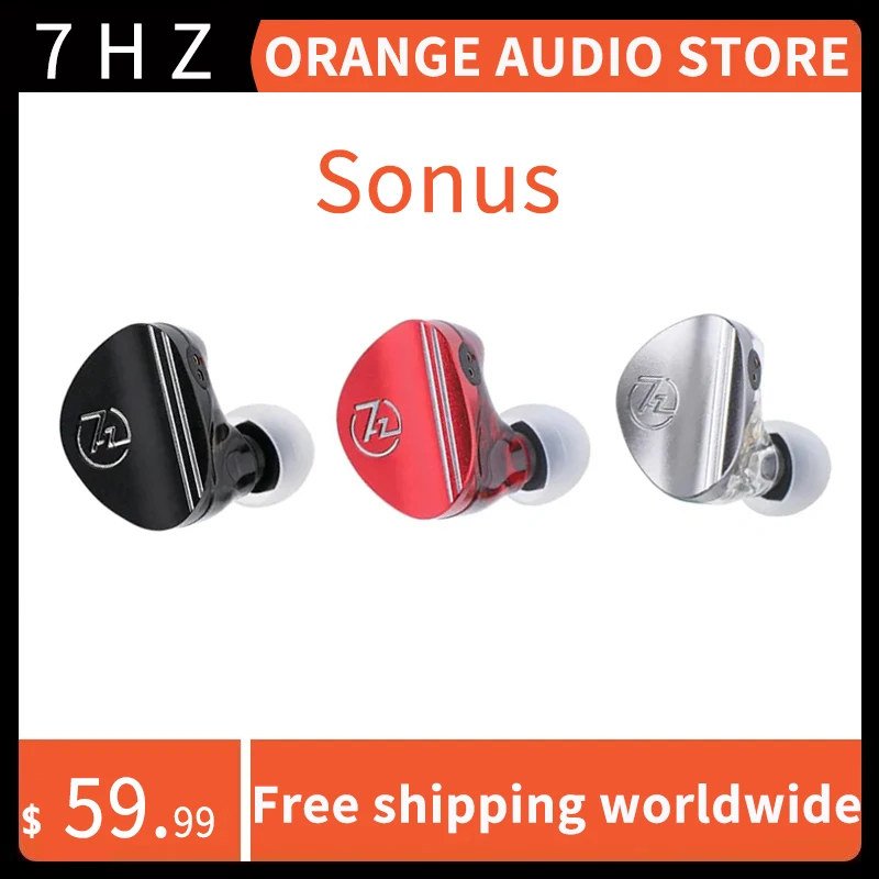 7HZ Sonus 1DD+1BA Hybrid IEM HiFi In-ear Earphones with Detachable High-end Silver-plated OCC Cable for Audiophile Musician