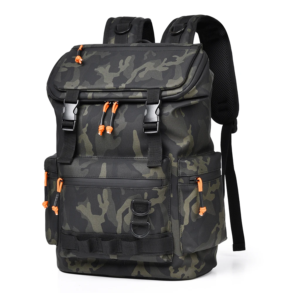 Multi functional travel backpack, large capacity, durable camouflage fabric, practical storage multifunctional bag, backpack acc