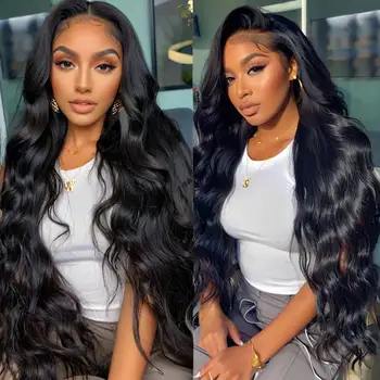 30 40 Inch Body Wave 13x6 HD Lace Frontal Wig Human Hair 13x4 Lace Front Wigs 4x4 5x5 360 Brazilian Pre Plucked Lace For Women 1