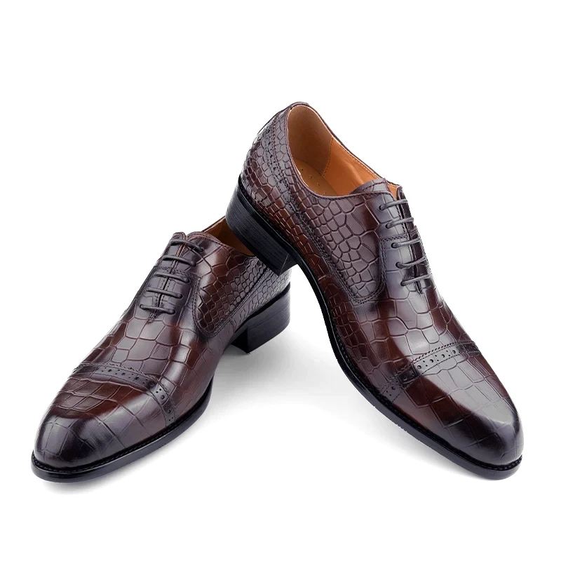 

Туфли-оксфорды ручной работы, роскошные классические, из натуральной кожи, на шнуровке, Повседневная Деловая обувь для работы, свадьбы