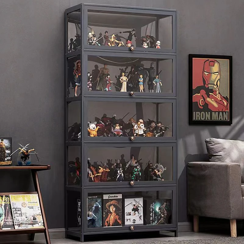 Dustproof Display for Figures Acrylic Transparent Display Case Living Room Storage Box