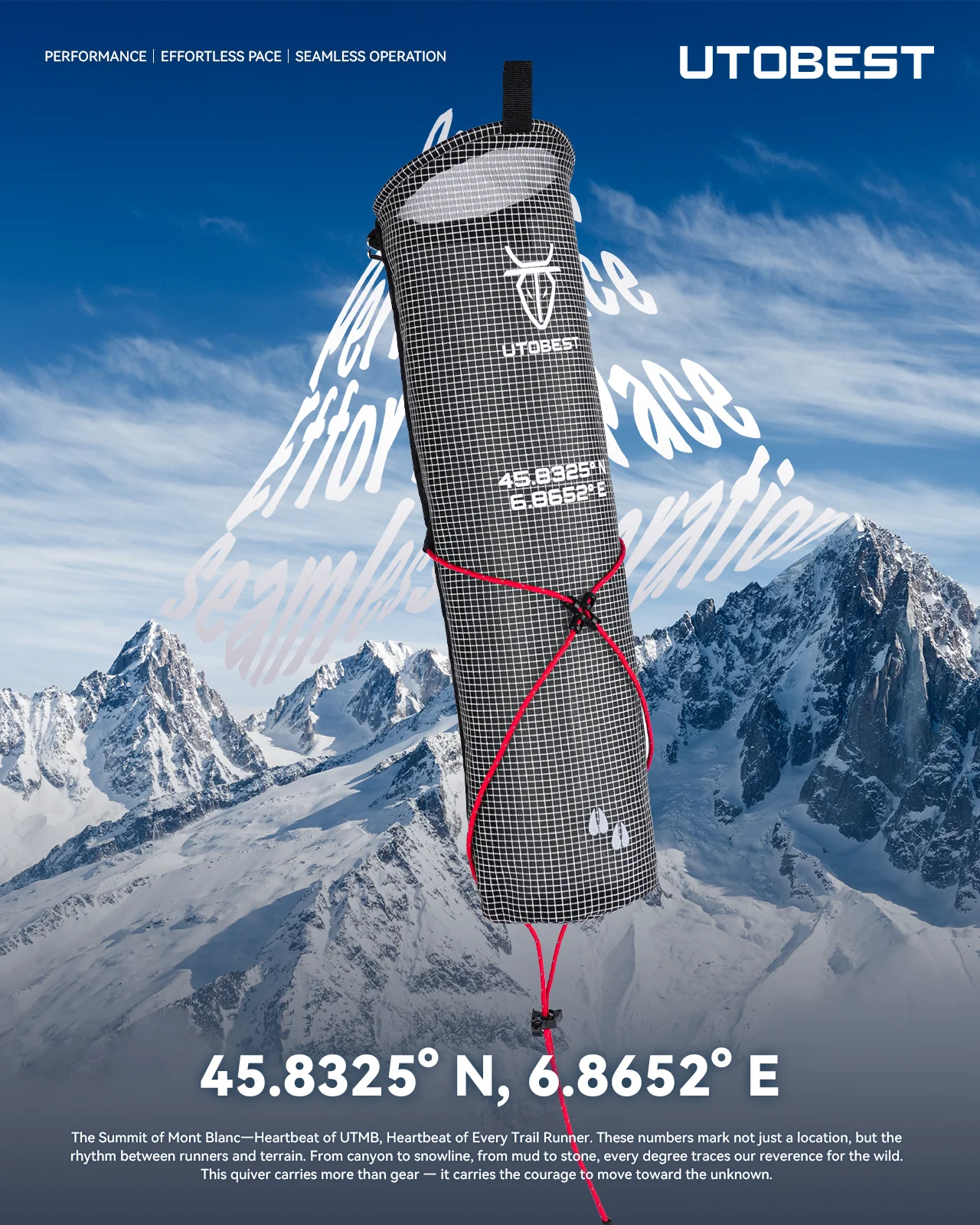 UTOBEST UTR003 Trekking Pole Bag Dyneema Hiking Pole Storage Bag Walking Stick Holder for Outdoor Travel Hiking Climbing