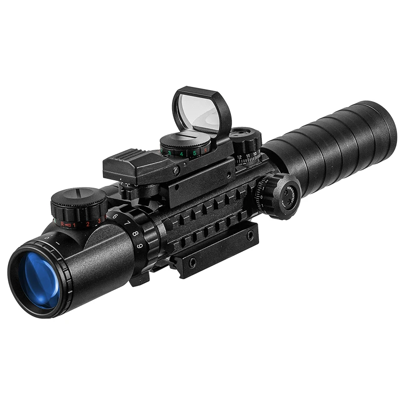 Rifle Scope VOMZ 3-9X32 EG Tactical Optic Red Green Illuminated Riflescope Holographic Reflex 4 Reticle Red Green Dot Combo Hunting Scope