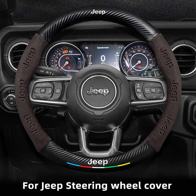 Arriba 74+ imagen jeep wrangler leather steering wheel cover