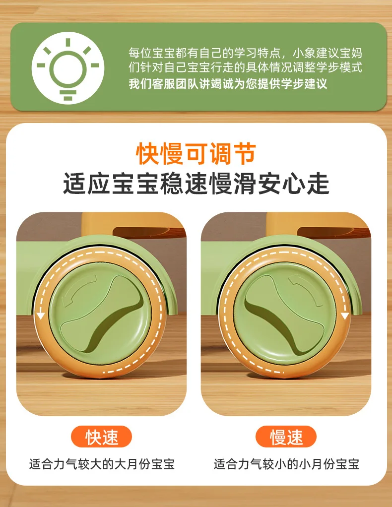 Dino Folding Baby Walker Multi-Function Anti Rollover Can Sit With Music Baby Walking Trolley Baby Stroller For 6-18 Months