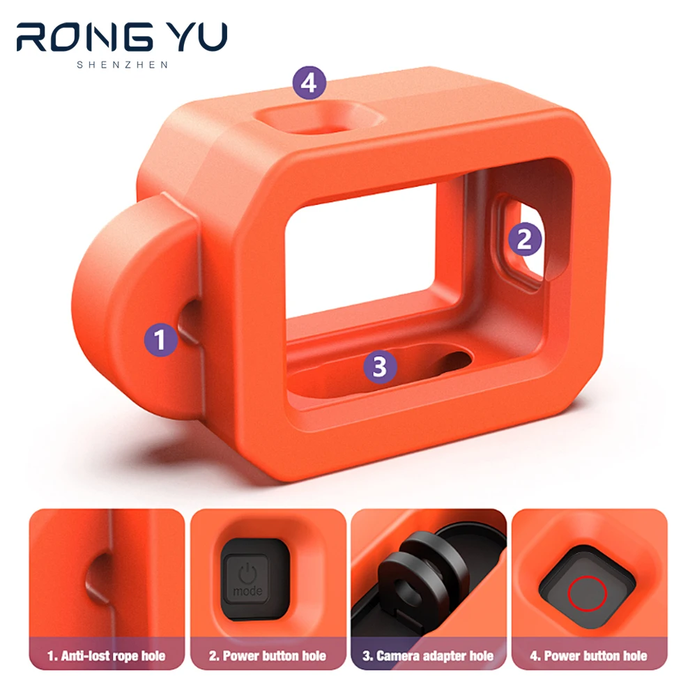 Per Gopro Hero 11 10 9 Accessori Impermeabile Diving Floaty Case Frame Surf Foam Float Per Go Pro 12 Action Camera