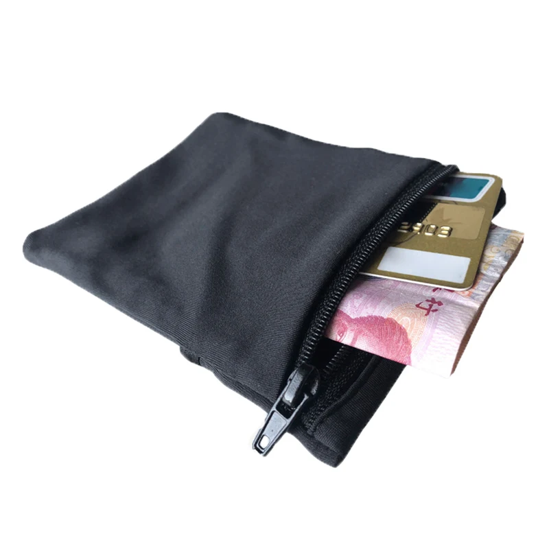 Wrist Brace Sport Mini Cotton Wrist Pocket Pouch Running Gym Bag Wallet For Cycling Mobile Phone Key Cards Zipper Wrist Arm Bag