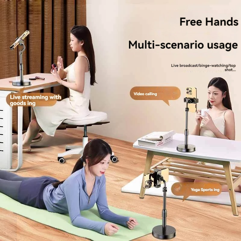 Trépied de bureau pour smartphone iPhone avec support de téléphone portable, support de table_voghion.com