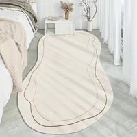 Fashion Irregular Bedside Bedroom carpet Modern Line Art Fluffy Soft Living Room Rugs alfombras habitación tapis 러그 tapete ковер 1