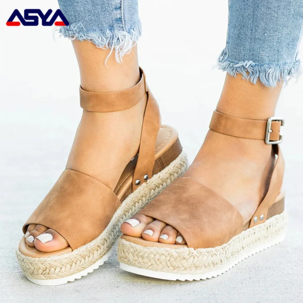 

ASYAPOY Women Sandals Plus Wedges Shoes For Women Heels Sandals Summer Shoes 2023 Flip Flop Chaussures Femme Platform Sandals