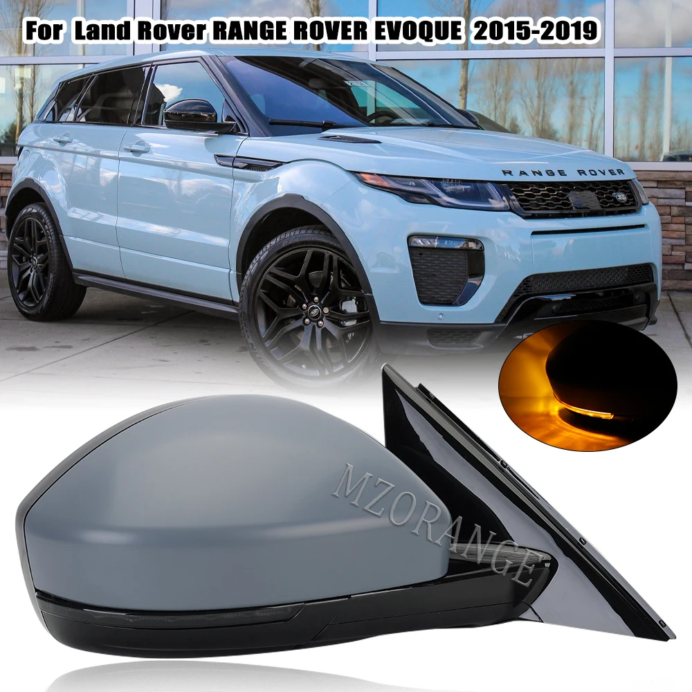 

Rearview Mirror For Land Rover RANGE ROVER EVOQUE L538 2015-2019 Right Side 12 Series with Light Primer Automotive Parts