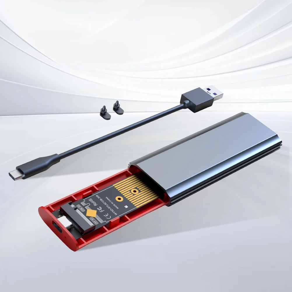 M.2 NGFF NVME SSD 인클로저 외부 케이스 USB3.1 Gen2 하드 드라이브 인클로저 NVME/SATA SSD 2242/2260/2280용 10Gbps SSD 디스크 박스