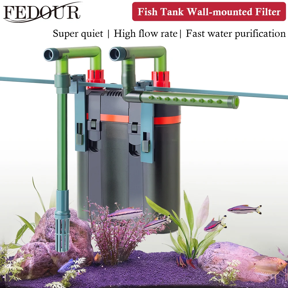 

Fish Tank External Filter Aquarium Hang on Canister Filter Barrel Wall-mounted Circulation Filter Aquarium Accessories