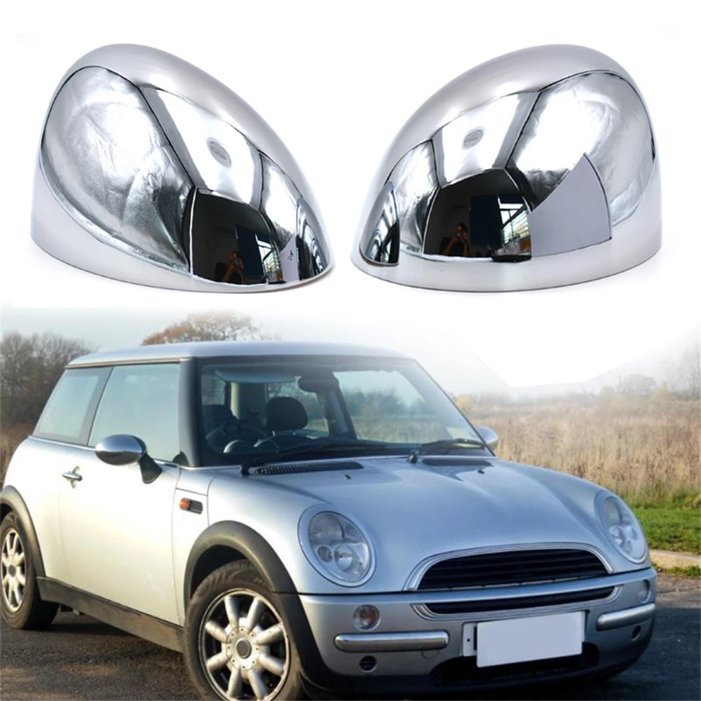 

2pcs ​Chrome Wing Mirror Cover Cap Casings for BMW Mini Cooper S One R50 R52 R53