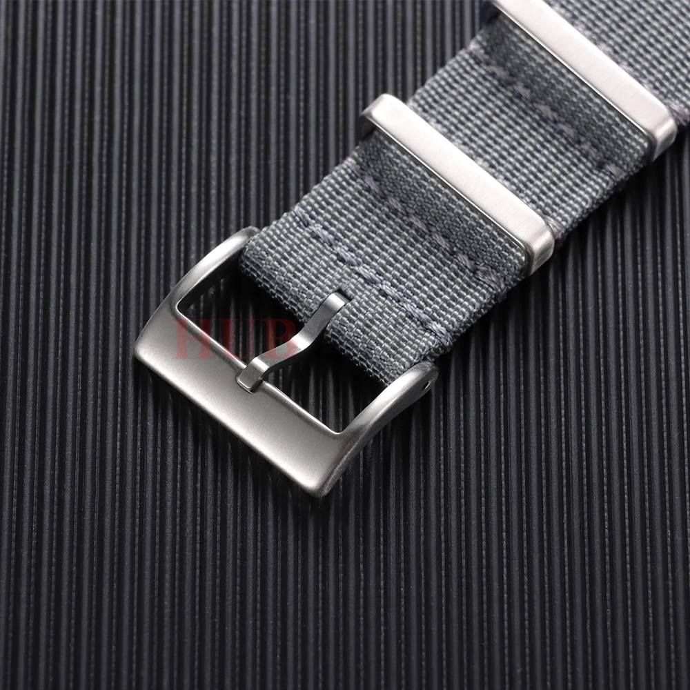 Ribbed Nylon Watch Band - Comfortable, Washable Military-Style Strap for Men & Women