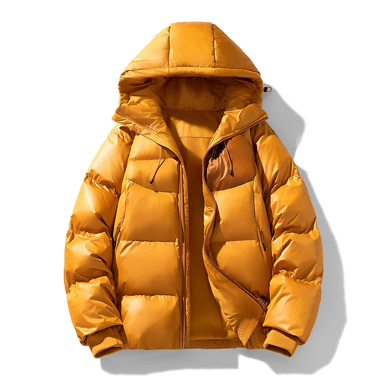 Autumn Winter Hooded Parkas Men Solid Warm Sports Waterproof Coat Male Fashion Casual Parka Outwear Couple Loose Hooded Jackets