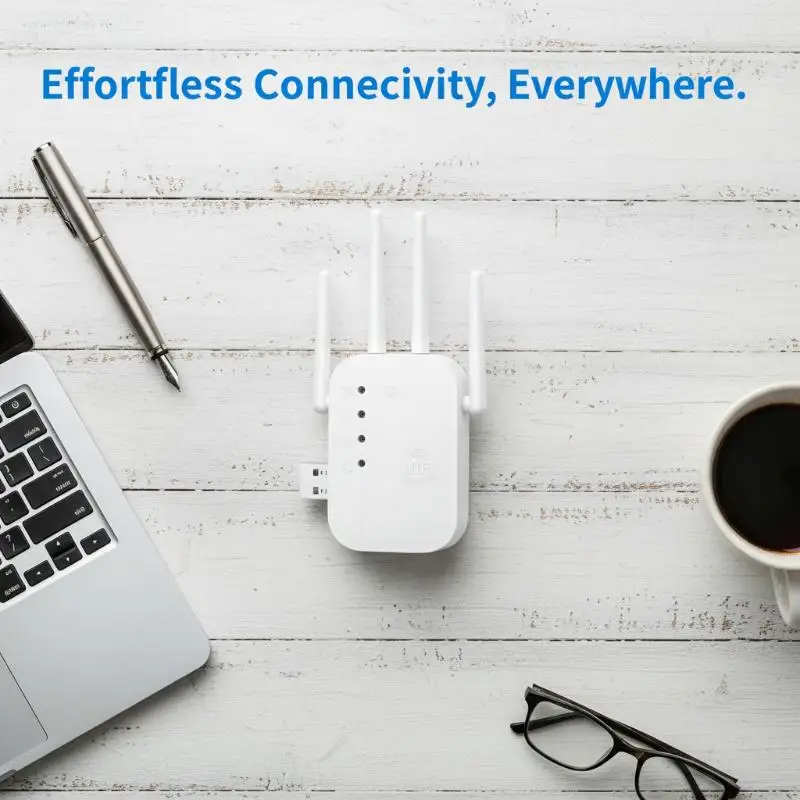 300Mbps 무선 와이파이 리피터 24G 신호 증폭기 (노트북, 태블릿, 스마트 홈 기기용)