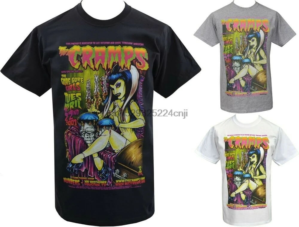 The Crystals T-Shirt Da Uomo Psichobilly Franjesi Zombie Pin-Up Garage Punk