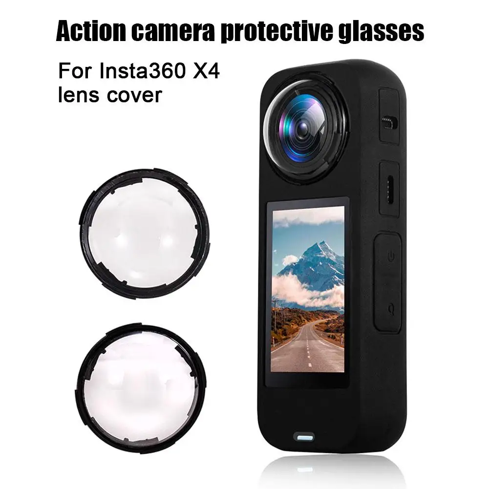 

Вращающееся оптическое закаленное стекло для Insta360 X4/Пластиковые зеркальные защитные очки, зеркальная защитная камера, противоударное действие N4H4