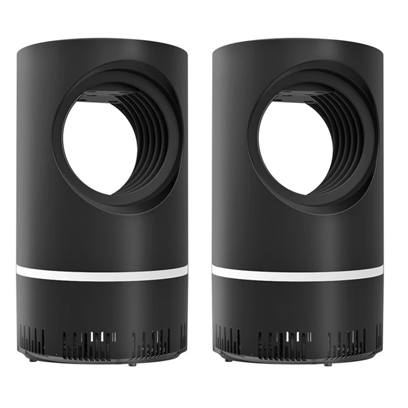 2X Usb Led Mosquito Killer Lamp Uv Electric Anti Mosquito Repellent Mosquito Trap Insect Killer Pest Tool Per La Casa Nero