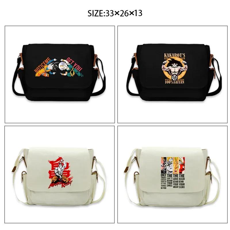 

Dragon Ball Anime Peripheral Shoulder Bag Monkey King Vegeta Bic Oxford Satchel Two-dimensional Casual Messenger Bag