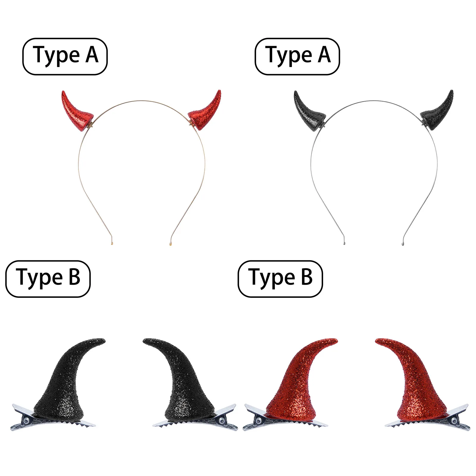 Halloween Devil Shiny Horns Headband Headdress Birthday Party Cosplay Hair Hoop Hairband Hairpin Party Masquerade Hair Accessori christmas hairband new year antlers headband elf santa xmas children adult hair band head hoop party gift baby hair accessories