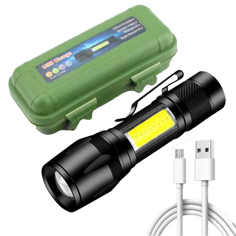 led torch Solar Led Flashlight USB Rechargeable Flashlights Outdoor Long-range Torch Multi-function Emergency Power Bank Hand Camping Lamp mini led flashlights Flashlights