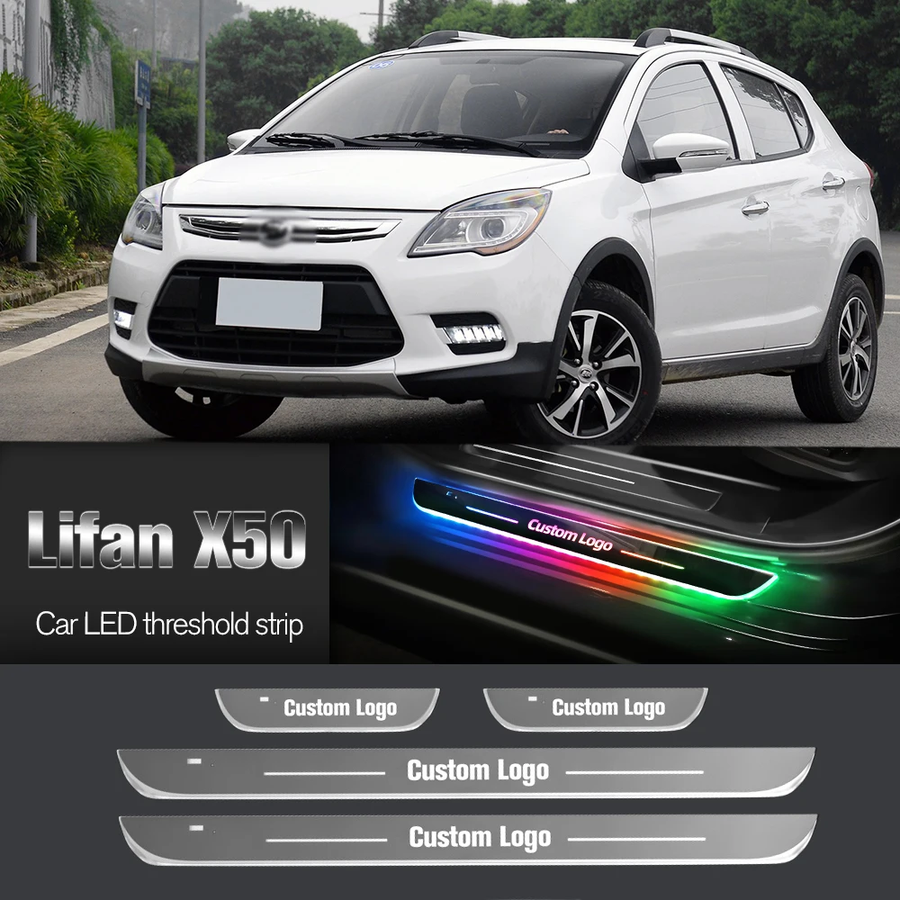 

Car Door Sill Light For Lifan X50 2014-2019 2015 2016 2017 2018 Customized Logo LED Welcome Threshold Pedal Lamp Accessories