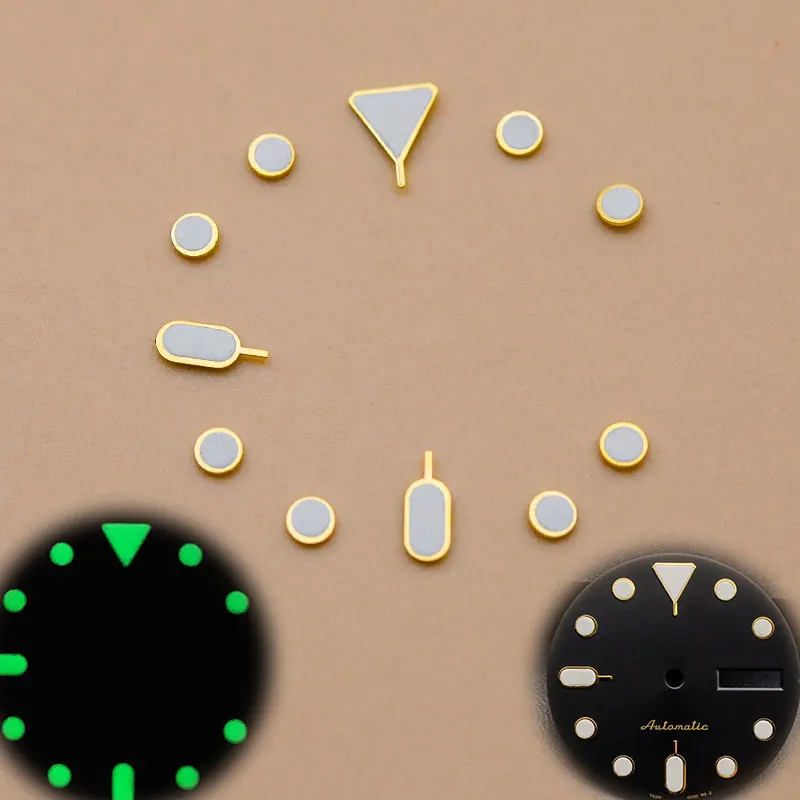 Quadrante Dell'Orologio Chiodo Luminoso Fit Seiko Rlx Quadrante Dell'Orologio Da Uomo 28.5Mm Skx007 Skx009 6105 6139 Con Orologio Con Movimento Nh35 N