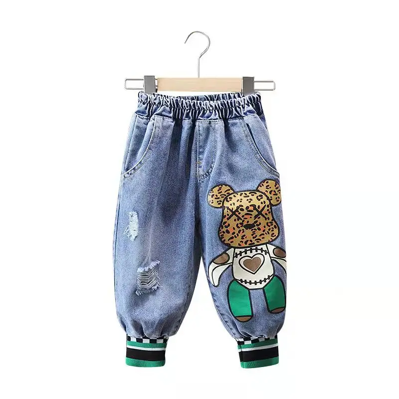 Boys Jeans Casual Jeans Thick Winter Hot Pants Children Fashion Cotton Winter Pants