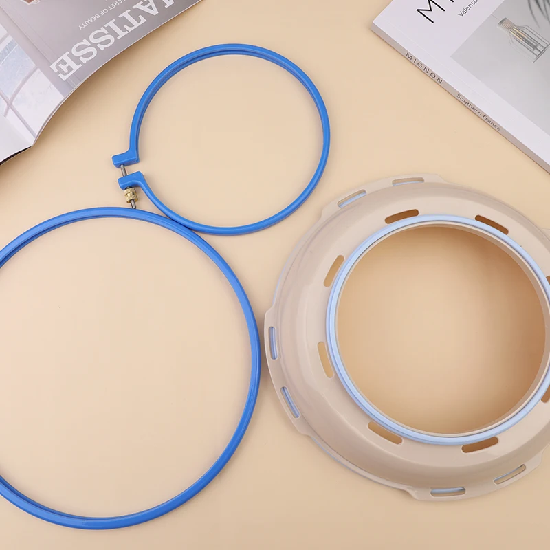 IMZAY Round Embroidery Pot Plastic Embroidery Frame DIY Accessories Hoop Cross Stitch Craft Tool embroidery hoop cross stitch tools