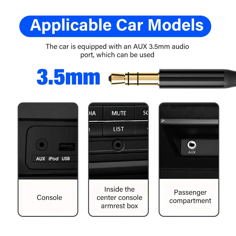 Premium Gold-Plated AUX Cable Lighting to 3.5mm Audio Cord