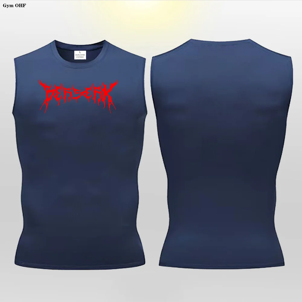 Anime Berserk Guts Graphic Compression Gym Vest - Quick Dry Muscle Tank Top