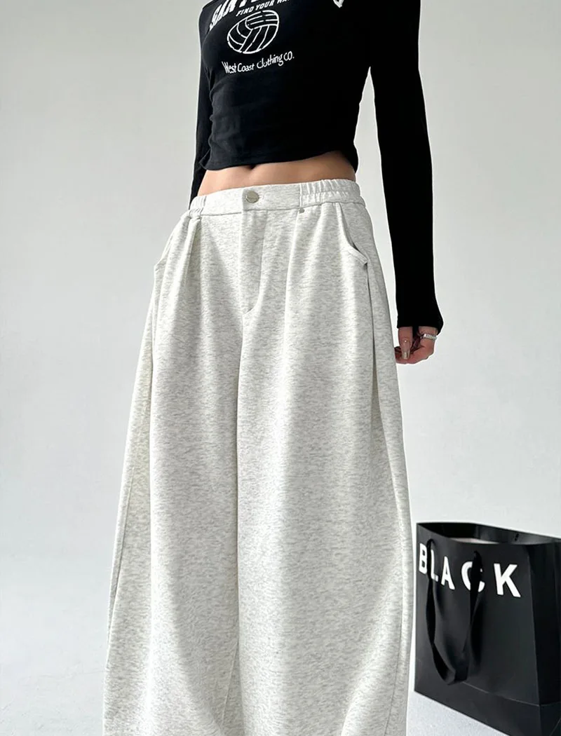 FANAN Übergroße Frauen Grau Jogginghose Y2K Amerika Stil Retro Baggy Hosen Weibliche Casual Sport Street Hip Hop Hosen 2025 – Detail 6