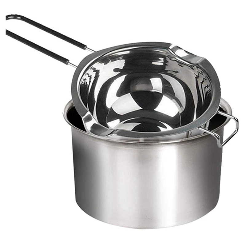 

6-Pack Stainless Steel Double Boiler, Heat-Resistant Handle 2 Cup Capacity, Universal Pad
