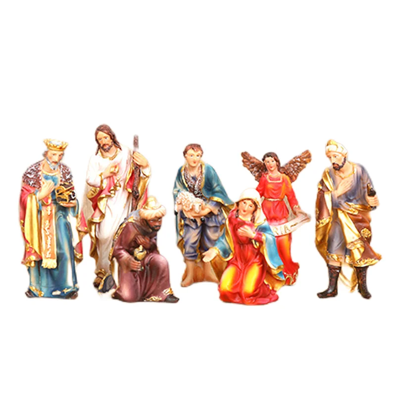 Christmas Nativity Scene Figures Resin Catholic Church Souvenirs Jesus
