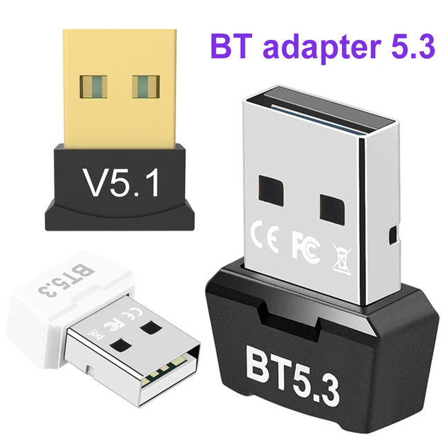 Adaptateur USB Bluetooth 5.3 sans fil pour PC, émetteur, récepteur, audio,  dongle, haut-parleur, souris, ordinateur