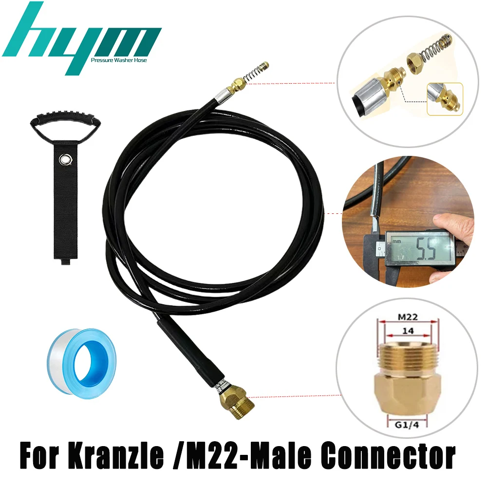 Super Flessibile Idropulitrice Tubo Tubo Linea Di Dragaggio Delle Acque Reflue Tubo Flessibile Scarico Fognario Jetting Kit Per Karcher Elitech Inters