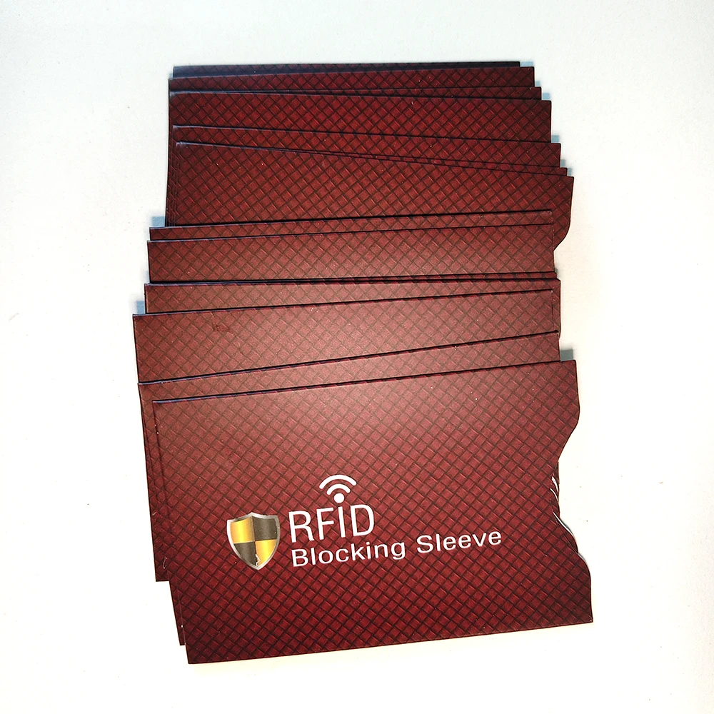 5-Pack NFC RFID Blocking Card Sleeves - Anti-Magnetic Aluminum Foil Credit Card Protectors