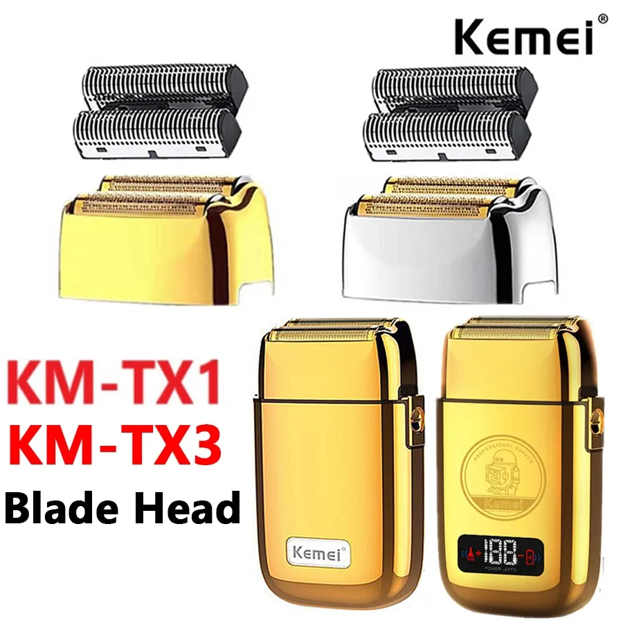 Kemei Professionelles Ersatz-Folien- und Schneidklingen-Set, geeignet für Kemei TX1 Rasierer, Original-Elektrorasierer